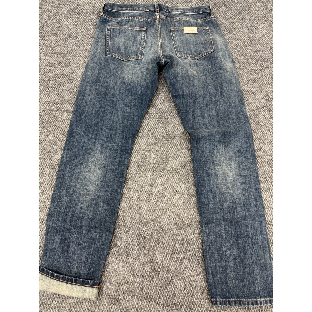 Outerknown SEA Selvedge Jeans Men's 33x34 Dark Blue Denim Organic Cotton - Picture 11 of 16